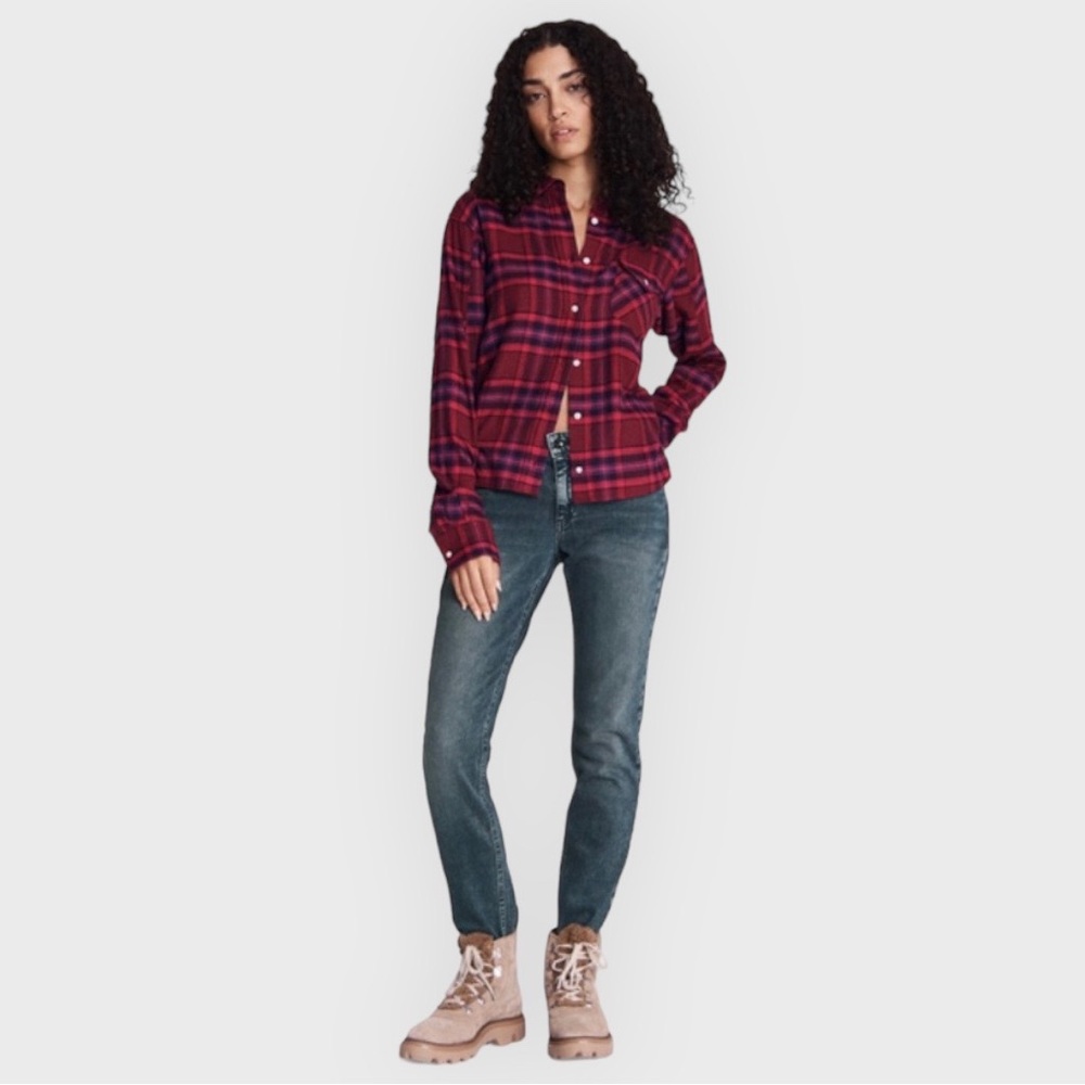 Rag & Bone Dre Low-Rise Slim Fit Jeans Ziggy1 Dark Indigo Women’s 27